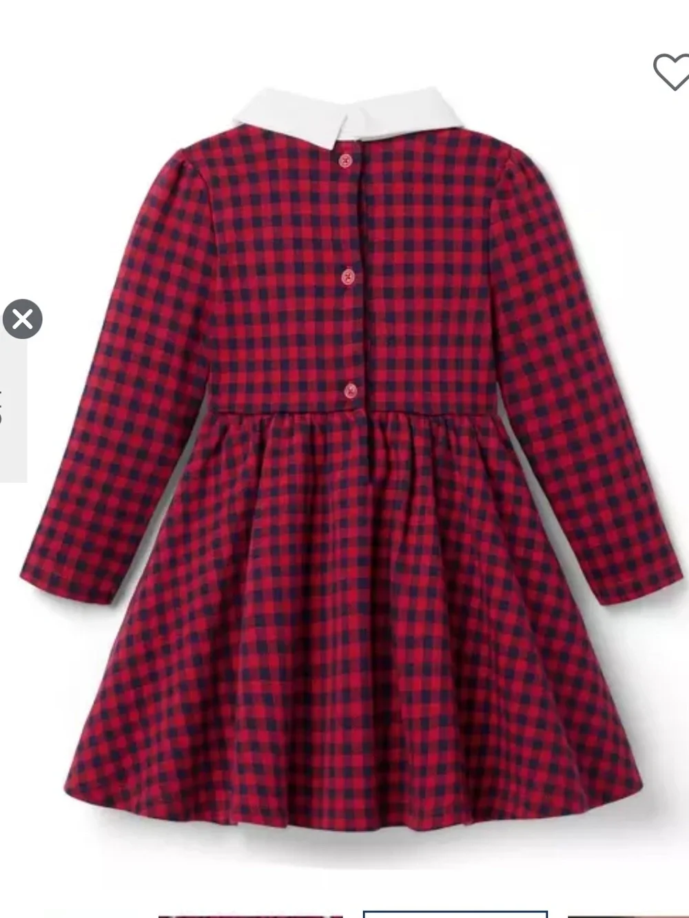Janie and Jack Plush Holiday Gingham Jacquard Dress 3T X-Mas Toddler Girl Bow